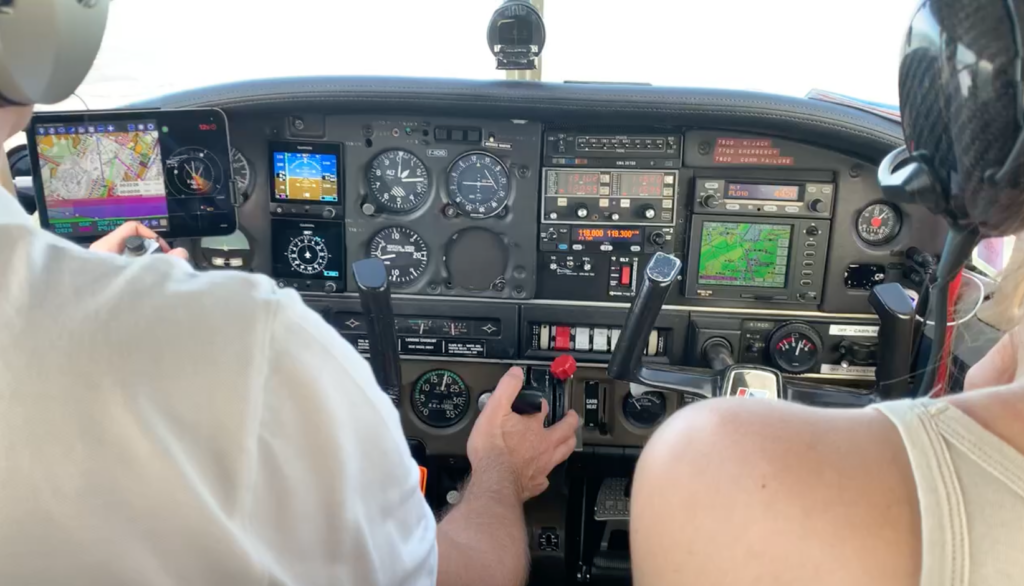 Vue du cockpit du PA28